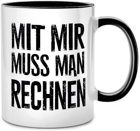 Seness Mit mir muss man rechnen lustige Tasse, Mathelehrer, Mathematik, witziges Lehrer Geschenk, Abschiedsgeschenk Lehrerin, Lehrerbedarf Zubehör Referendariat, Abschied beste Kollegen, Nerds Geeks