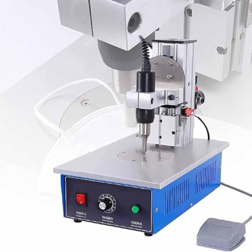 DPLXFPP 1200W Pneumatic Ultrasonic Plastic Welder Spot Welding Machine, Desktop Welding Machine, 9mm Nylon Spot Welder with Electronic Pedal, Protective Clothing Welding