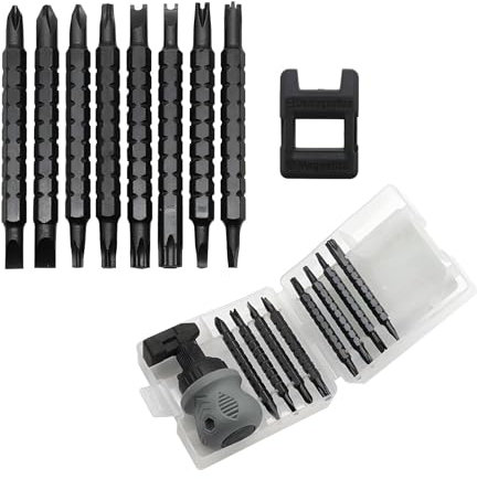 Cacciaviti Precisione Set 18-in-1, Set di Cacciaviti Magnetici Professionale in Acciaio, Kit Cacciaviti per Riparazioni Elettroniche di Phone, Occhiali, Orologi, Giocattoli, con Custodia Portatile