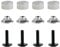 Amagogo Ice Hockey Visor Hardware Kit M4 Screws Professional Hockey Helmet Accessories Visor Spacers