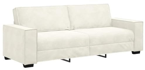 vidaXL 3-Sitzer-Sofa Creme 180 cm Samt, Sofa, Sofa 3-Sitzer, Sofa Samt, Couch, Dreisitzer-Sofa, 3-Sitzer-Sofa Samt, Dreisitzer-Sofa Samt