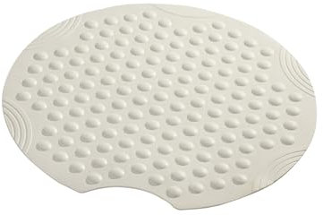 Duschmatte Duscheinlage rutschfest Rund - Sicherheitseinlage für die Dusche - Ø54cm Weiß - Made in Germany