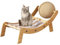 Sillón Rascador para Gatos - Silla De Rascado con Pelota Juguete,del Aburrimiento para Balcón Patio Exterior Tumbona para Sol Playa Relajación Diversión