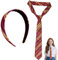 Wizard Kostüm Zubehör set, Zauberer Zubehör Kostüm, Rot Und Gelb Gestreiftes Stirnband Krawatte, Geeignet für Rollenspiele, Halloween usw