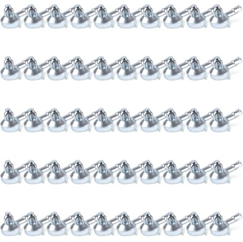 BOXOB 50stk Regalhalterungen, Zinklegierung Schrankregalhalterungen Bücherregalhalterungen Stifte Bücherregalstifte für -Teil 131372 Billy-Bücherregal