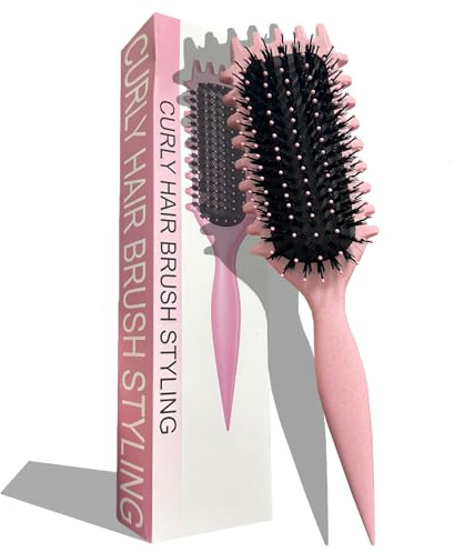 IBOPUXIU Lockenbürste, Haarbürste, Curly Hair Brush zum Kämmen und Formen, Reduziert das Ziehen und Verhindert das Auftrennen der Locken, Sodass Sie Ganz Einfach Stylische Locken Erzielen