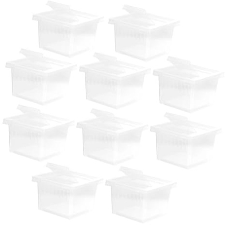 VILLCASE 10 Stück Teiliges Transparentes Reptilien zuchtbox Belüftung Kleine Robuste Kunststoff terrarien für Spinnen Insekten und Kleine Reptilien Kratzfest und Hitzebeständig für