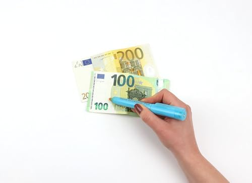 Genie Quicktester Plus mit UV Lampe, Gelscheinprüfstift, Falschgeld, Prüfstift, Geldscheinprüfer
