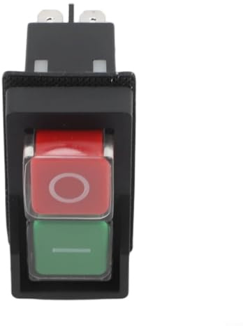 Interrupteur à bouton-poussoir électromagnétique industriel AC250 V 4 broches ou 5 broches Protection IP55 18 A 15 A pour machines-outils, tondeuses à gazon, machines d'atelier (4)