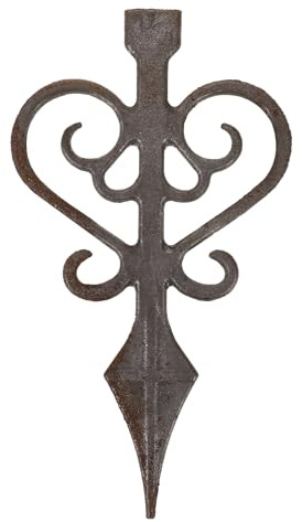 Toyvian Iron Fence Topper with Pointed Finial for Outdoor Gate and Garden Fence Post Decorative Metal Cap Suitable for Yard and Patio Use