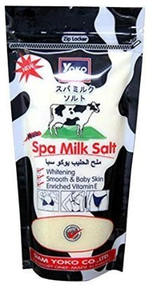 Yoko Spa Milk Salt Shower Bath Moisturizing Body Wash (Refill Size 300g)-Gently Scrubs Off Dead Skin Cells, Promote Cell Growth + Clears Uneven Skin-tone, Breakouts, Fine Lines & Wrinkles -Contains Vitamin B3, Vitamin E & Collagen. by Siam Yoko