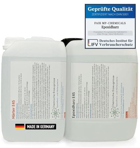 10 kg Epoxidharz Set - 2K - Transparent Epoxydharz Gießen + Härter für Schmuck, Kunstwerke, Handwerk und mehr - Laminierharz - (1,75kg - 20kg)
