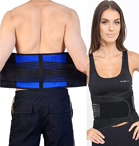 AOFETIE Verstellbar Neopren Doppelter Zug Lendenwirbelstütze Untere Rücken Gürtel Hosenträger Schmerzlinderung - 4XL (132-140cm)