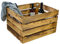 Obstkiste Johanna in dunkel / Natur oder geflammt Masse ca 50 x 42 x 31cm xxxaus dem Alten LandxxxWeinkisten Obstkisten Holzkiste Dekokiste Regal (Geflammt)