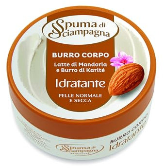 Spuma Di Sciampagna Feuchtigkeitsspendende Körperbutter, Mandelmilch und Karité-Butter, 200 ml