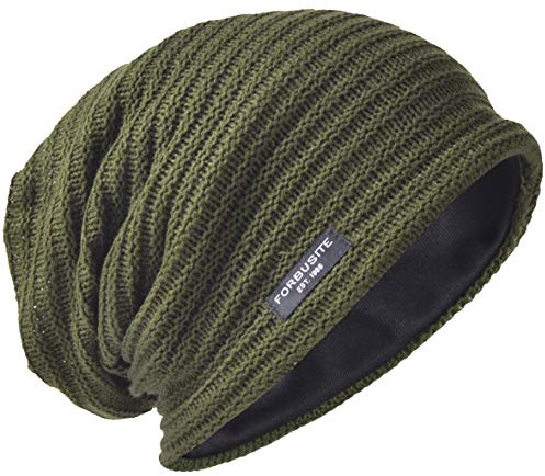 VECRY Herren Lässige Mütze Strickmütze Schädeldecke Lange Gefütterte Winter Sommer Hüte