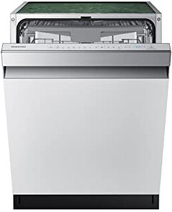 Samsung DW60R7050SS/EG Teilintegrierter Einbau-Geschirrspüler, Breite 59,8 cm, 14 Maßgedecke, Automatische Türöffnung, Leise-Funktion,Hygiene-Funktion, Edelstahl