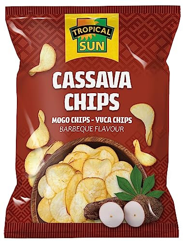 Tropical Sun Cassava Chips BBQ Flavour, 80g (Pack of 6)