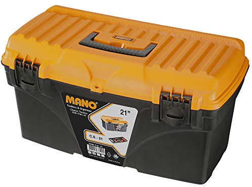 Large Plastic Classic Traditional Look Tool Boxes Tool Storage Organiser Containers/Available in 4 Different Sizes (21)
