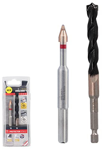 ALPEN 303102100 Bohrer-Set C Protector + Profi Beton ø 10 mm 2-teilig, silber