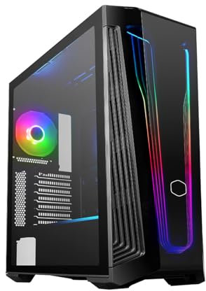 Cooler Master MasterBox 540 - ARGB ATX Gaming PC Case, Mid-Tower Chassis with Tempered Glass Side Panel, 1 x 120mm ARGB SickleFlow Fan, Multiple Airflow Configurations, ARGB Controller Included