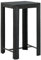 vidaXL Garten Bartisch Gartentisch Stehtisch Bistrotisch Tresentisch Partytisch Balkontisch Terrassentisch Schwarz 60,5x60,5x110,5cm Poly Rattan
