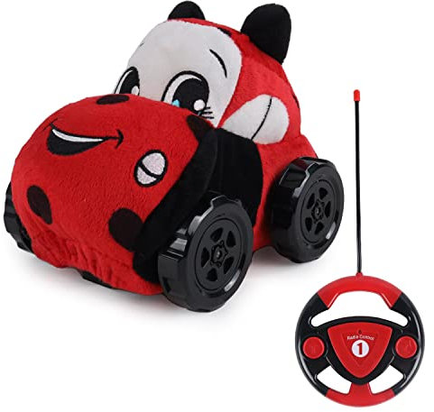 BABY CHALLENGE - Plüschauto - Mein erstes Fahrzeug - 051040 - Ferngesteuertes Auto - Rot - Maschinenwaschbar - 1/24 - Batterien Nicht enthalten - Stoff und Kunststoff - Ab 18 Monaten