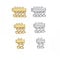 6PCS 3Size Clasp Lock Necklace Lock Jewelry Connector Multi-Strand Slide Tube Clasp for Layering Jewelry Necklaces and Bracelets Jewelry Connectors Handicraft Necklaces (Silver and Gold)