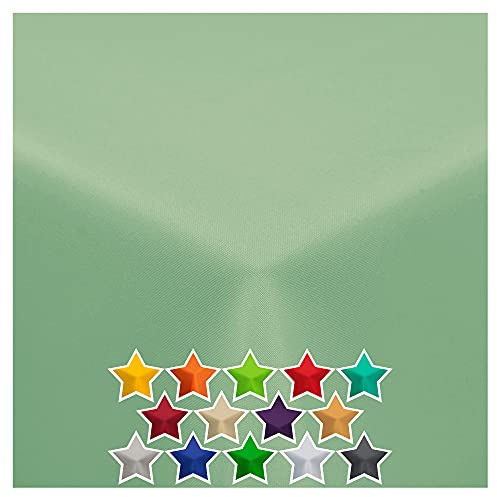 StoffTex Tischdecke I Tischläufer I Tischtuch I Tischwäsche I Dauerhaft Kratzfest I Tischdekoration aus Polyester für Wohnzimmer, Esszimmer, Balkon, Garten (Mint, 120 x 120 cm)