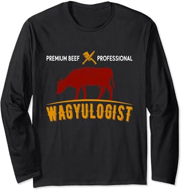 Wagyulogist Wagyu Rind BBQ Grillmeister Japan Steak Grillen Langarmshirt