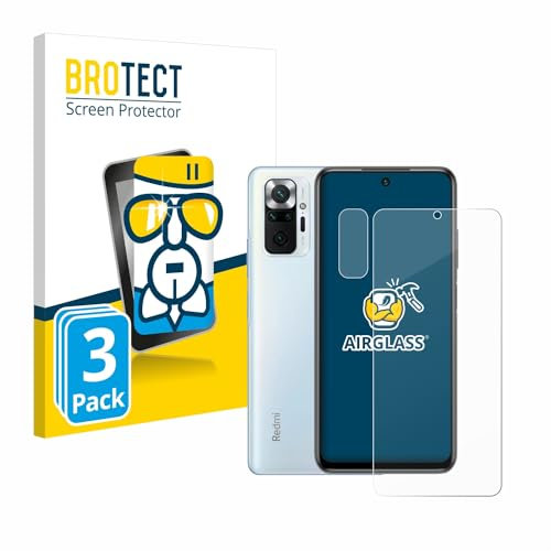 BROTECT Protector Pantalla Cristal para Xiaomi Redmi Note 10 Pro (Frontal+Cámara) Protector Vidrio (3 Unidades) - [Dureza 9H, Anti-Arañazos]