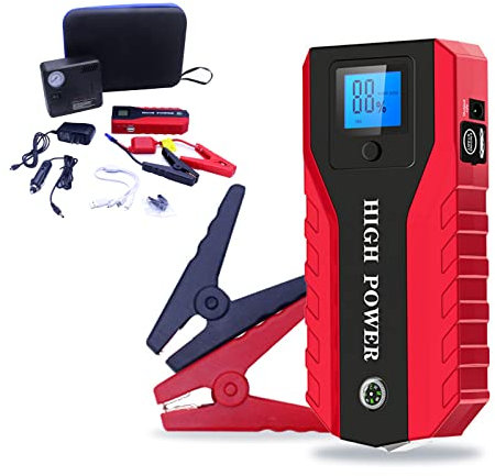 20000 mAh Car Jump Starter Power Bank Jumpstarter Auto Buster Avviamento di Emergenza Booster e Cavi Jumper Resistenti per Auto All'aperto
