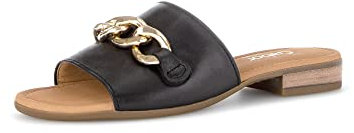 Gabor Damen Pantoletten, Frauen Slip On,Moderate Mehrweite (G),Schlupfschuhe,schluepfschuhe,Slides,Slip-ons,schwarz (LDS/Gold),40 EU / 6.5 UK