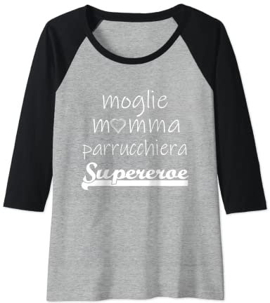 Damen Moglie Mamma Perücke Superhelden Beste Mutter Mutter Mama Raglan
