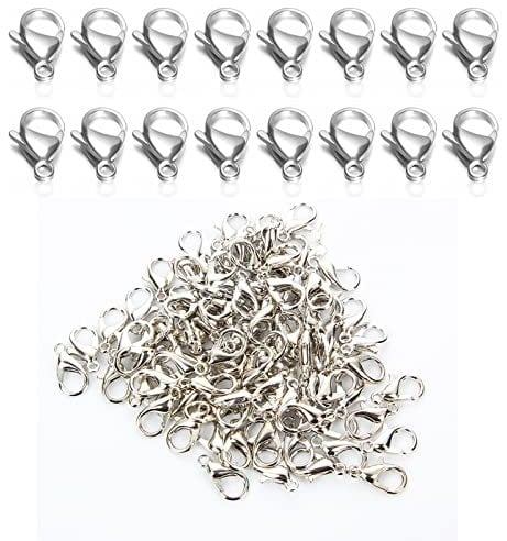 60 PCS Jewellery Clasps Lobster Clasp Key Split Clips Keychain Hooks for Jewellery Making Accessory DIY Crafts Suppliers