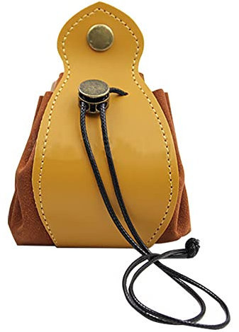 Tiardey Borsa regalo universale - Vassoio vuoto con coulisse e bottone Borsa porta dadi in pelle per dadi d&d Moneta gioielli e piccoli accessori