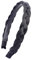 BOBIYA Bandeau en cheveux synthétiques tressés avec dents - Accessoires pour femmes et filles (noir naturel)