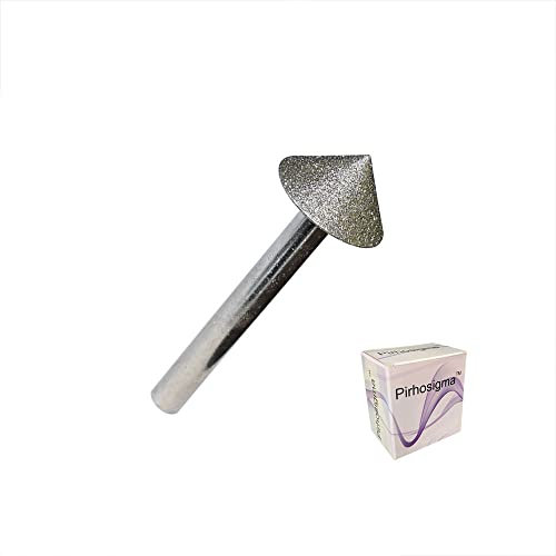 Pirhosigma Tapered Drill Bit Chamfer Cutter Countersink Diamond Grinding Hole Tool 25 mm Dia 90 Degree 8 mm Shank For Ceramic Glass Marble Wood