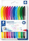 STAEDTLER Bolígrafo triangular, ancho de línea M aproximadamente 1,0 mm, para una escritura relajada, 10 bolígrafos de colores surtidos en estuche de cartón, 4320 MC10