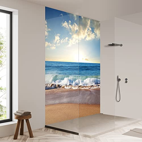 yourplate Duschrückwände mit individueller Größe (1 Rückwand – Premium Matt – so04) – Duschrückwand Alu mit Feuchtigkeitsschutz – Rückwand Dusche zur einfachen Montage