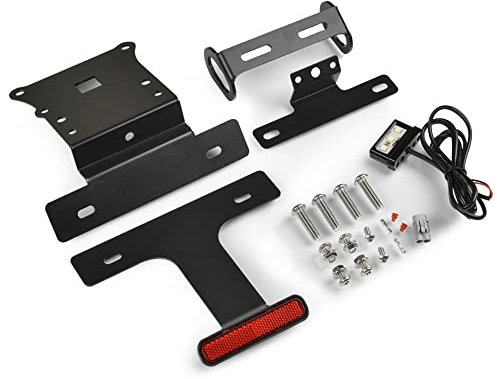 HARDREV Kennzeichenhalter passend für Kawasaki z900rs 2018-2023 Nummernschild Halter Z900RS CAFE 2019 2020 2021 2022 Teile (Schwarz)
