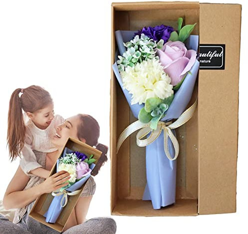 Bouquet de fleurs de savon parfumé, bouquet de roses artificielles pour anniversaire, Saint-Valentin, fête des mères, cadeau d'anniversaire
