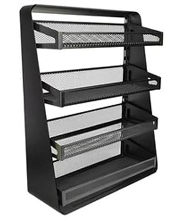 Supermarkt-Metallregal, Schreibtisch-Snack-Organizer, 4-stufiges Snack-Regal for die Speisekammer, Küchenschrank, Speisekammer-Organizer und Aufbewahrungsbehälter for Snacks, Kaugummi-Präsentationsstä