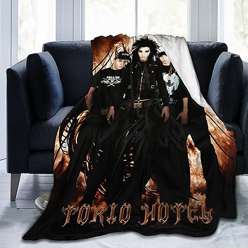 Gtdvdjdjdv Tokio Überwurfdecke mit Musikband, warm, gemütlich, Plüsch-Bettdecke, Sofa, Bett, Couch, Dekoration, Geschenke für Männer, Frauen und Kinder, 152,4 x 127,7 cm