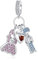 Rimgoris 925 Charm in argento sterling per bracciali da donna collana Ciondolo cuore innamorati Charm Donne Bracciale Charm