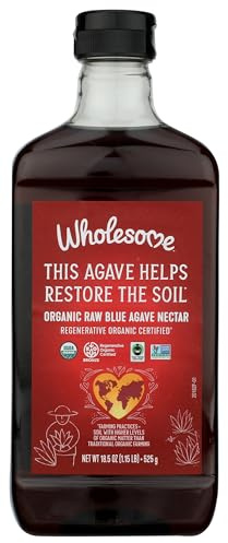 WHOLESOME Organic Raw Blue Agave Nectar, 18.5 OZ