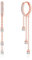 Loutade Silver Hoop Earrings Chain for Women, 925 Sterling Silver Hoop Earrings with Tassel Chain Dangle Earrings Rose Gold, Dainty Cartilage Sleeper CZ Drop Chain Hoop Earrings Rose Gold for Girls
