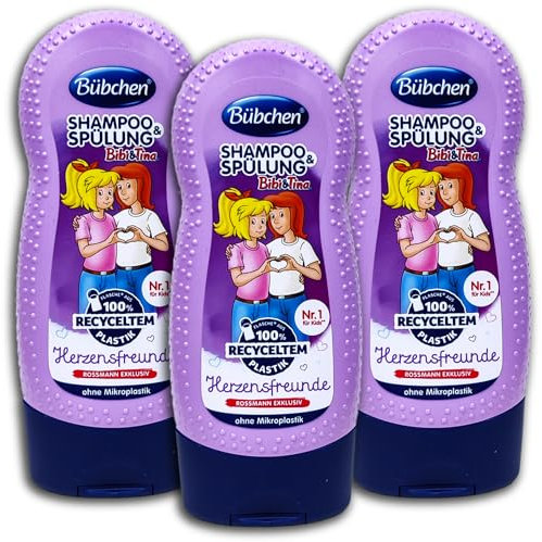 3 er Pack Bübchen Bibi & Tina Shampoo & Spülung Herzensfreunde 3 x230 ml