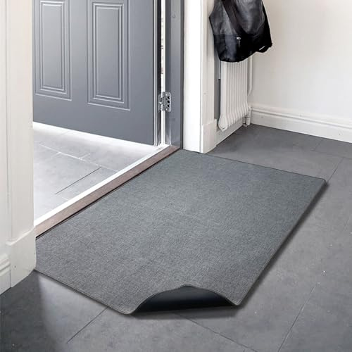 Yancorp 2.46'X4'Ultra Thin Big Bathroom Rugs,Low Profile Bath Mat Non Slip Fit Under Door Absorbent Shower Sink Washable Large Indoor Door Mat Entrance