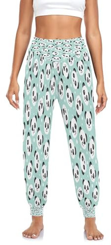 Damen Yogahose Tier Panda Polka Punkt Yoga Pilates Hosen Haremshose Dance Hosen Harem Niedlich Tragen